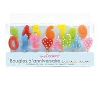ScrapCooking - 15 Bougies Anniversaire Chiffres 1 2 3 4 5 6 7 8 9 0 Ans - Décoration Paraffine Numéro Âge - Accessoire Nombre Fête Enfant Adulte Gâteau Pâtisserie Multicolores