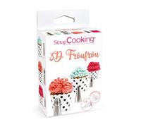 Scrapcooking 1822 Kit de douille 3D Froufou Acier Inoxydable Multicolore 15 x 9 x 5 cm