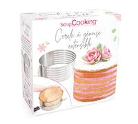Cercle à génoise extensible inox 16 à 20 cm ScrapCooking