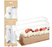 ScrapCooking - 2 Moules à Bûche de Noël - 2 Moules PVC Semi-rigides & Réutilisables - Longueur 30 cm - Accessoires Pâtisserie Dessert de Noël - Avec Recette - 1960