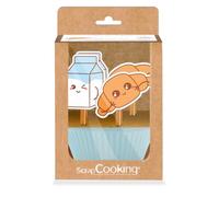 ScrapCooking - 24 Caissettes + 24 cake toppers Kawaii - Décoration Pâtisserie - 4908