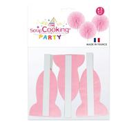 ScrapCooking 3 Mini-Rosaces Papier - Rose