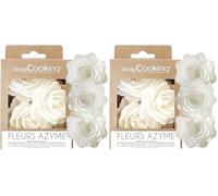 ScrapCooking - 3 Roses Royales Blanches en Azyme - Fleurs Comestibles pour Décoration Gâteau - Déco Florale Pièce-Montée, Cupcakes, Pâtisseries - Anniversaire, Mariage - 2294 (Lot de 2)