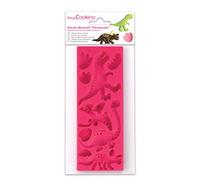 ScrapCooking - Moule pâte à sucre Dinosaures 3449 Silicone Rose 21,7 x 9,5 x 0,8 cm