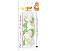 ScrapCooking – Décor en azyme 4 roses blanches 5 g