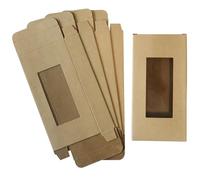 ScrapCooking - 5 Boites pour Tablettes de Chocolat - Avec Fenêtre - Coloris Carton Kraft - Pour Offrir ou Transporter vos Tablettes Maison - Étuis Aptes Contact Alimentaire - 5508