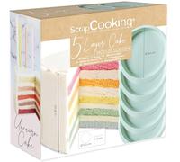 ScrapCooking - 5 Moules à Layer Cake - Moules Silicone Ø 15,5 cm - Gâteau à Étages, Rainbow Cakes, Gâteaux Anniversaire - Pâtisserie Professionnel - 2065