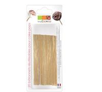 ScrapCooking 5171 Set de 20 Bâtonnets pour Cake Pops Bois de hêtre Beige 19 x 10,5 x 0,6 cm