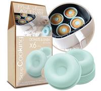 ScrapCooking - 6 Moules Air Fryer Donuts - Moules en Silicone - Aptes Four & Lave-Vaisselle - Cuisine Pâtisserie Gâteaux - Vert d’Eau - 29135