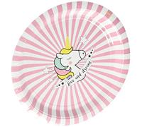 ScrapCooking 8 Assiettes licorne pour Décoration de Fête et Anniversaire ; 23 cm