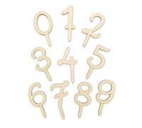 Scrapcooking Cake topper chiffres - Bois