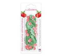 ScrapCooking Déco Azyme Houx - Décorations Comestibles pour Pâtisseries & Bûches de Noël - Fabriqué en France - 2288