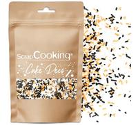 ScrapCooking - Décors Sucrés Vermicelles Halloween 80g - Orange Noir Blanc - Décorations en Sucre pour Pâtisserie, Desserts, Gâteaux, Biscuits, Cupcakes, Anniversaires - 7446