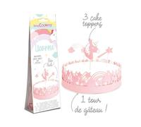 ScrapCooking Emballage et décoration pour gâteau - Licorne - 4 pièces ScrapCooking Matériau : papier