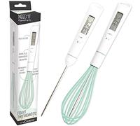 ScrapCooking - Fouet Thermomètre Pâtisserie 2-En-1 - Thermomètre Cuisine pour Cuisson Chocolat, Caramel, Sucre - Avec Sonde Température Amovible - En Silicone - Compatible Induction - 5167