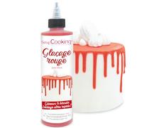 ScrapCooking - Glaçage Rouge Prêt à l’Emploi - Chocolaté & Séchage Rapide - Pour Pâtisseries, Éclairs, Gâteaux, Biscuits, Desserts, Dripcake & Cake Design - 4700