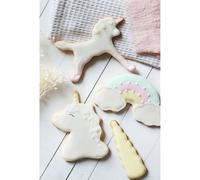 Scrapcooking kit 4 emporte-pièces licorne - Argent