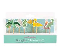 ScrapCooking - Kit de 8 Bougies Dinosaures - Décoration Bois Paraffine Gâteau - Accessoire Dino Anniversaire Fête Enfant Cupcake Pâtisserie Cake Design - 5034