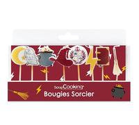 ScrapCooking - Kit de 8 Bougies Sorcier - Bougies Anniversaire Bois Paraffine - Décoration Gâteau Originale - Accessoire Fête Enfant Cupcake Pâtisserie - Magie Sorcellerie Halloween - 5061
