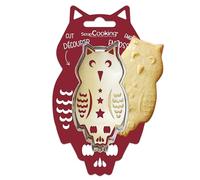 ScrapCooking - Kit Découpoir & Embosseur Bois Chouette - Emporte-Pièce en Inox pour Biscuits en Relief - Moule Accessoire Pâtisserie Sablés - Sorcier, Sorcellerie - 2103