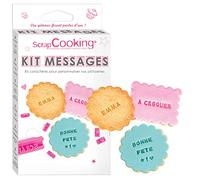 ScrapCooking - Kit Messages pour Biscuits - Tampons Chiffres & Lettres pour Personnaliser ses Sablés, Cookies - Cadeau Pâtisserie - Embosseurs Emporte-Pièces - 2041