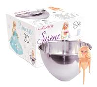 ScrapCooking - Kit Moule Gâteau Princesse - Dôme Inox & Buste Poupée pour Princesse, Sirène, Igloo en 3D - Avec Recettes - Accessoire Ustensile Pâtisserie - Anniversaire Enfant - 1904