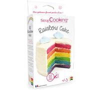 ScrapCooking - Kit Rainbow Cake - Set Gâteau Arc-en-Ciel avec Levures Colorantes Rouge, Jaune, Bleu, Vert & Recette - Pâtisserie Dessert Décoration Anniversaire - Cake Design - 3969