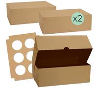 ScrapCooking Boîtes pour cupcakes 2 x 6 – 17 x 25 x 8,5 cm – Multicolore