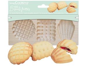 ScrapCooking - Moule à Biscuits Fourrés « Petits Biscuits » - Moule Bois Gâteaux à Fourrer de Chocolat, Confiture de Fruits, Pâte à Tartiner - Sablés Madeleine Coquille - Ustensile Pâtisserie - 2150