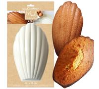 ScrapCooking - Moule à Madeleine XXL Antiadhésif - Madeleine Géante 26 cm - Moule en Métal - Apte Four & Congélateur - Pâtisserie Gâteau - Beige - 1299