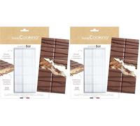 ScrapCooking - Moule Tablette de Chocolat Dubai - Pour Tablettes Fourrées - Moule Épais Transparent Réutilisable - Qualité Professionnelle - Pâtisserie - 6761 (Lot de 2)