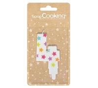 Scrapcooking - Numéro 4 Bougie Paraffine Multicolore 15,5 x 8 x 1 cm - 0384