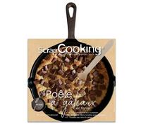 ScrapCooking - Poêle à Gâteaux en Fonte - 20 x 28 cm | Compatible Induction, Électrique, Gaz & Four - Sans PFAS - Cookie, Clafoutis, Tatin - Moule Pâtisserie - 2105