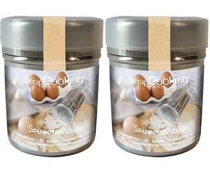 ScrapCooking - Saupoudreuse à Maille Fine - Saupoudreuse Farine Sucre Cacao - Tamis Pâtisserie - 5271 (Lot de 2)