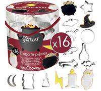 Seau de 16 emporte-pièces Sorcier Scrapcooking
