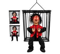 Screaming Halloween Decor - Spooky Boy Cage Prop Animated Indoor