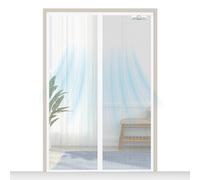 SCREEN DOOR Moustiquaire Porte Fenetre 130x160cm | Moustiquaire Haute Qualité, Protection contre les Insectes, Installation Facile - Blanc