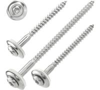 SCREW REBEL Lot de 100 vis étanches 4,5 x 65 mm, en acier inoxydable A2, avec rondelle d'étanchéité EPDM Ø 15 mm TX 20