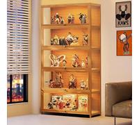 Scribora Cabinet d'exposition avec Porte en Verre Acrylique, boîte d'exposition Curio de 10 Niveaux, étagère de Collection de Jouets et étagères pour la Chambre