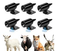 SCROLIEY 6 Pièces Sifflet Ultrason Anti Gibier pour Voiture, Noir | Ultrasonique Cerf Attention, Pour Voiture, Anti Collision Animal, Pour Voitures, Camions, Motos