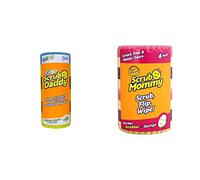 Scrub Daddy Color Éponge Smiley Anti-Rayures & Scrub Mommy Double Face - Vaisselle Lavable Antibactérienne et Réutilisable - Lot de 6 & 4