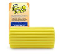 Scrub Daddy Damp Duster - Eponge Magique de Nettoyage Attrape Poussiere, Plumeau Lavable Depoussierant - Lingette Poussiere Humide Antistatique Qui Piège la Saleté et se Rince Facilement - Jaune