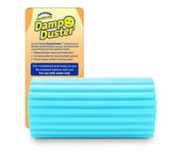 Scrub Daddy Damp Duster - Eponge Magique de Nettoyage Attrape Poussiere, Plumeau Lavable Depoussierant - Lingette Poussiere Humide Antistatique Qui Piège la Saleté et se Rince Facilement - Bleu