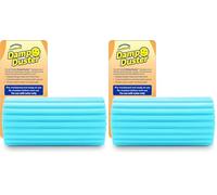 Scrub Daddy Damp Duster - Eponge Magique de Nettoyage Attrape Poussiere, Plumeau Lavable Depoussierant- Lingette Poussiere Humide Antistatique Qui Piège la Poussière et se Rince Facilement - Bleu