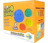 Scrub Daddy Lot de 8 éponges à Vaisselle Multi-usages sans Rayures - sans BPA et fabriquées en Mousse polymère - Éponges de Cuisine résistantes aux Taches et aux odeurs