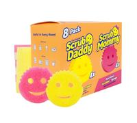 Scrub Daddy Lot de 8 éponges à Vaisselle Multifonctions sans Rayures sans BPA et fabriquées avec de la Mousse polymère - Résistantes aux Taches et aux odeurs