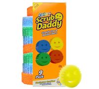 Scrub Daddy Lot de 9 éponges de Cuisine Multifonctions sans Rayures - Éponges à Vaisselle en Vrac pour Cuisine, Salle de Bain, Nettoyage Domestique et Plus Encore - Fabriquées en Mousse polymère sans