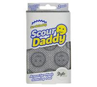 Scrub Daddy Scour Daddy - Eponge Vaisselle à Récurer, Tampon Cuisine, Grattoir Vaisselle Reutilisable et Revêtement ArmorTec, Éponge Grattante Efficace comme Une Eponge Metallique - Lot de 2