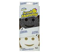 Scrub Daddy Scrub Mommy Eponge Vaisselle - Eponge Reutilisable Lavable Cuisine et Salle de Bain, Accessoire Maison, Flextexture sans Gratter, Produits et Accessoires de Nettoyage, Gris, Lot de 2