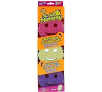 Scrub Daddy Scrub Mommy Eponge Vaisselle - Eponge Reutilisable Lavable Cuisine et Salle de Bain, Accessoire Maison, Récureur Grattante Flextexture, Produits et Accessoires de Nettoyage, Lot de 3